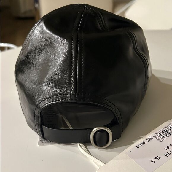 Jil Sander men’s Black Calfskin Cap, Black, Size Small, NWT - Picture 7 of 12